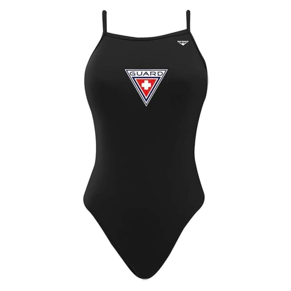 TYR Womens The Finals Life Guard Skimpback One Piece Swimsuit Black Size 30 XXS